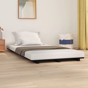Giroletto Nero 90x190 Cm İn Legno Massello Di Pino /