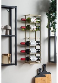 Portabottiglie da parete in metallo color oro numero di bottiglie 6 Single - PT LIVING