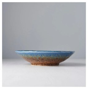 Piatto fondo in ceramica beige-blu Earth &amp; Sky, ø 24 cm Earth &amp; Sky - MIJ