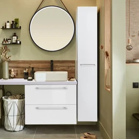 Mobile da bagno sotto lavabo SENSEA bianco L 60 x H 58 x P 46 cm, lavabo non incluso