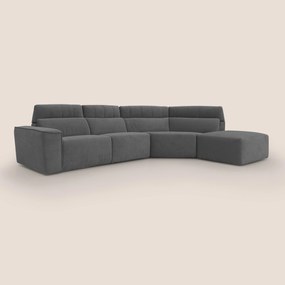 Clark Divano angolare con opzione relax elettrico in tessuto smacchiabile impermeabile T17 antracite