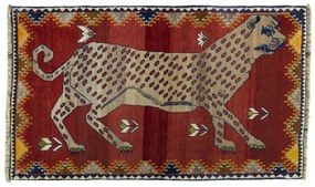 Gabbeh Tappeto 100 x 160 Rosso (Iran) Annodato A Mano