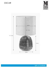 Markslöjd 107068 - Lampada da tavolo OSCAR 1xE27/60W/230V