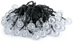 Brilagi - Catena luminosa solare decorativa BUBBLE a LED, 50 LED, 8 modalità, 7 m, IP65, bianco caldo