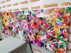 Stampa su tela – Fiori in versione multicolore
