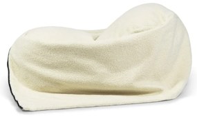 Pouf a sacco per bambini color crema con rivestimento in bouclé Cocoon 80 – SLOWDOWN