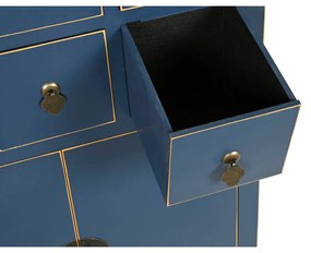 Cassettiera DKD Home Decor Azzurro Dorato Abete Legno MDF Orientale 63 x 27 x 101 cm