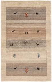 Gabbeh Tappeto 100x150 Beige (Iran) Annodato A Mano