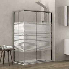 Box doccia 90x90 serigrafato altezza 180cm modello K410 - KAMALU