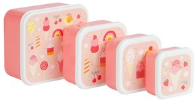 A Little Lovely Company - set di quattro scatole merenda - gelato