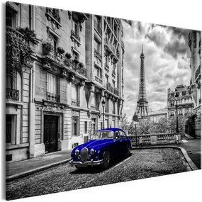 Quadro Car in Paris (1 Part) Blue Wide
