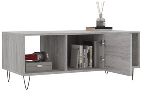 Tavolino da salotto grigio sonoma 102x50x40cm legno multistrato