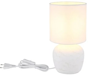 Globo 21739W - Lampada da tavolo MARBLE 1xE14/40W/230V bianco