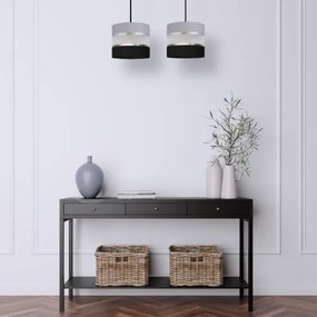 Lampadario a sospensione con filo HELEN 2xE27/15W/230V nero/grigio/argento