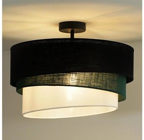 Duolla - Lampadario a plafone TRIO 1xE27/15W/230V diametro 45 cm nero/verde/bianco