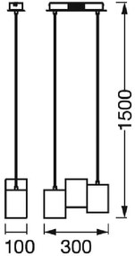 Ledvance - Lampadario LED dimmerabile su filo DECOR WOOD 3xLED/7W/230V Wi-Fi