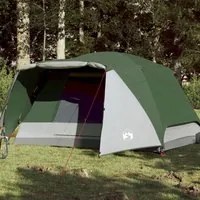 Tenda da Campeggio 4 Persone Verde 350x280x155 cm Taffet 190T 94415