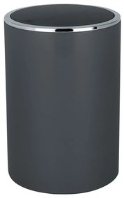 WENKO 25146100 - Cestino INCA 18,5x25,5 cm antracite/cromo lucido