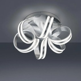 Plafoniera LED Carrera Ø 45 cm argento IP20 bianco caldo, 4400 lumen TRIO LIGHTING INTER