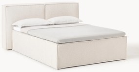 Letto boxspring in bouclé Lennon