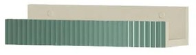 Mensola per bagno Niwa L 40 cm laccato opaco sabbia con vetro verde timo