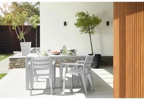 Set tavolo e sedie Julie KETER in resina bianco per 6 persone