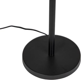 Lampada da terra con paralume nero design pavone interno oro 40 cm - Simplo