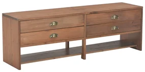 Mobile Tv Con 4 Cassetti 120x30x40cm İn Legno Massello Di Abete /