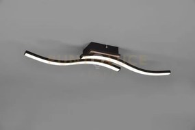 Route plafoniera led  10w 1000lm, 3000k 2 bacchette ondulate antrac...