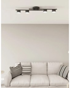 Lampada da soffitto in acciaio FRAGMENT 4 da interno 4xGX53 Colore del corpo Nero
