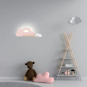 Applique LED per bambini con mensola CLOUD LED/5W/230V rosa/bianco