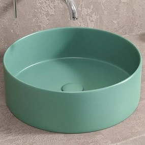Lavabo tondo colore turchese opaco 35cm | KLT-350T - KAMALU