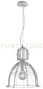 Lampadario a sospensione urban in metallo bianca 1 luce attacco e27...