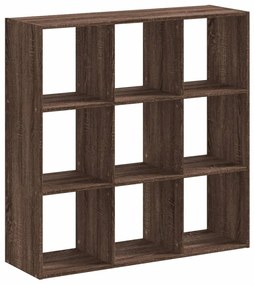 Libreria rovere marrone 102x32x102 cm in legno multistrato