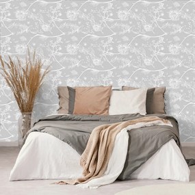 Carta da parati – Bellissimi uccellini in grigio