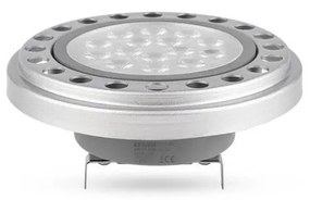 Lampadina LED AR111 G53/12W/12V 3000K argento 30°