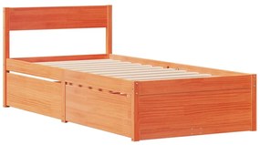 Letto senza materasso marrone cera 90x190 cm in legno di pino