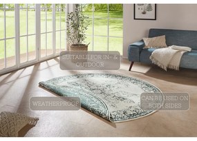 Tappeto da esterno verde e crema , ø 200 cm Borbon - NORTHRUGS