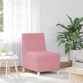 Divano Sedia Rosa 55 Cm Velluto /