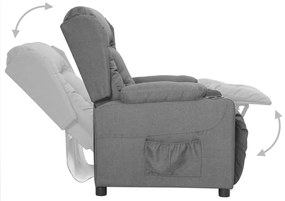 Poltrona alzapersona grigio chiaro tessuto