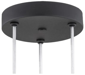 Argon 6103 - Lampadario su filo  HOLLYWOOD 3xE14/7W/230V nero