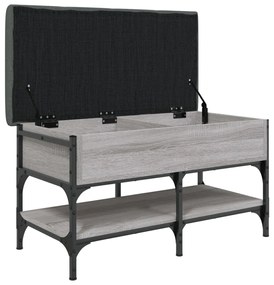 Panca Porta Scarpe Grigio Sonoma 82x42x45 cm Legno Multistrato