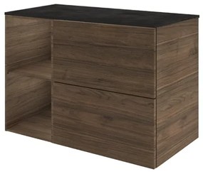 Mobile da bagno sotto lavabo SENSEA Neo Line rovere noce/ardesia L 60 x H 65 x P 48.5 cm, lavabo non incluso