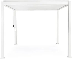 Pergola Bioclimatica 3x4 In Alluminio Con Tetto Lamellare Bianca Ocean Bizzotto