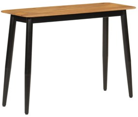 Tavolo Consolle 110x40x76 Cm İn Legno Massello Di Mango E Ferro /
