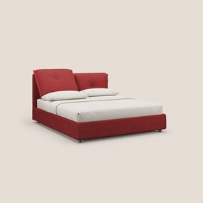 Travis letto contenitore con cuscini mobili trapuntati in tessuto impermeabile T02 rosso