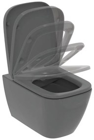 Vaso WC sospeso IDEAL STANDARD i.life b, sedile escluso P 54 x L 35.5 x H 33.5 cm grigio / argento