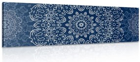Quadro su tela – Mandala blu con motivo astratto