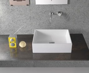 Globo Forty3 Lavabo 50x37 da Appoggio in ceramica Bianco Lucido