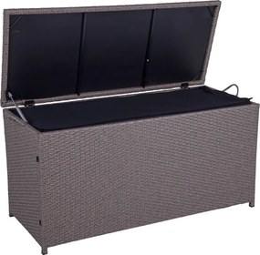 Panca da giardino con contenitore marrone Patras - Garden Pleasure